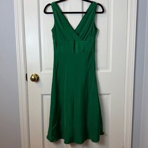 J. Crew Sophia Silk Tricotine Dress in Emerald Green, Size 2P